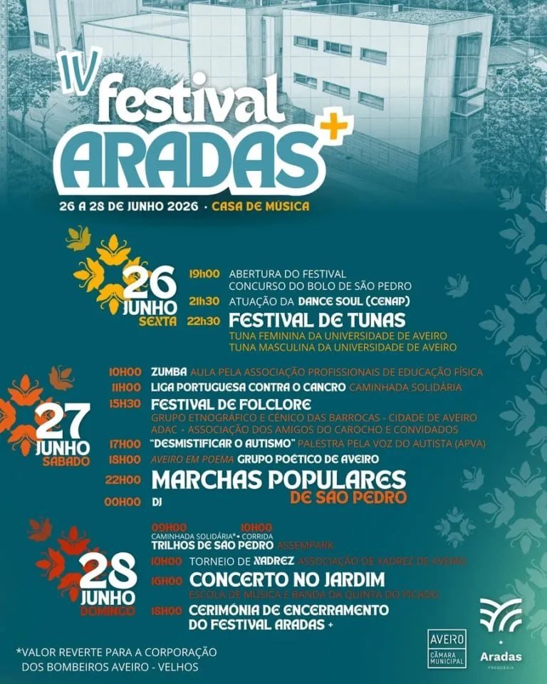 Cartaz Festival Aradas 2026 - Aradas