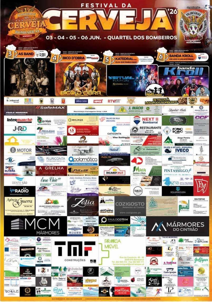 Cartaz Festival da Cerveja 2026 - Bombarral