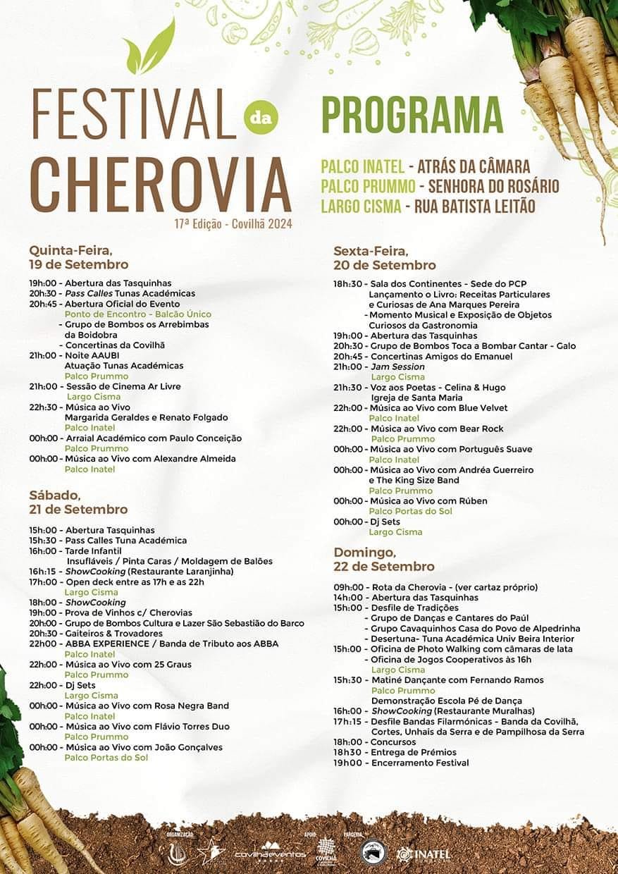 Cartaz Festival da Cherovia 2024 - Covilhã