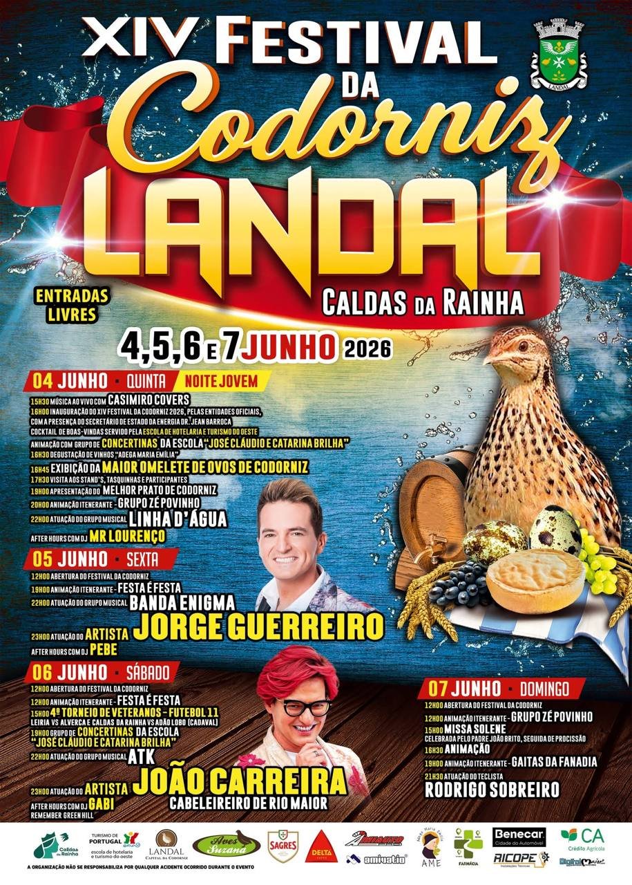 Cartaz Festival da Codorniz 2026 - Landal