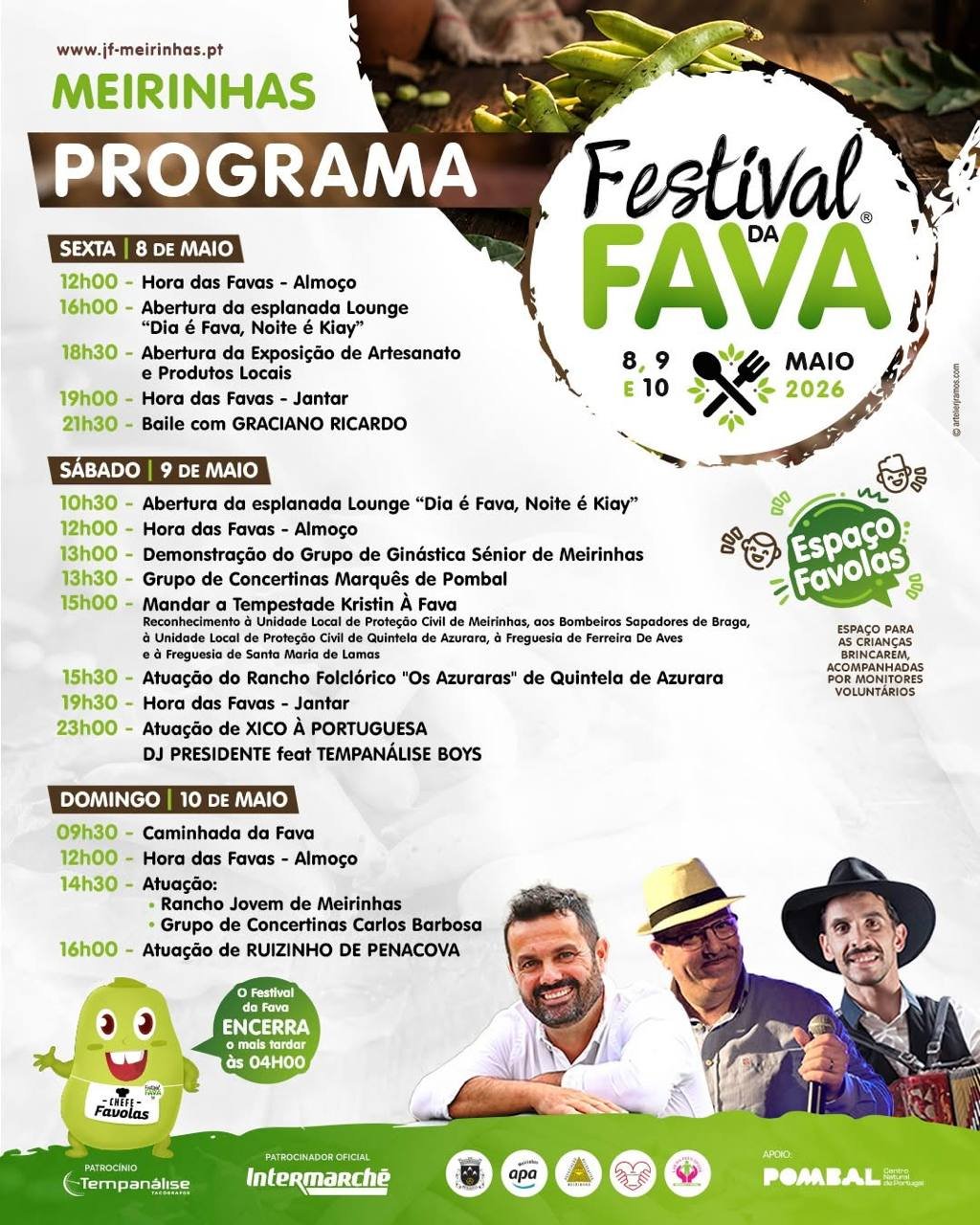 Cartaz Festival da Fava 2026 - Meirinhas
