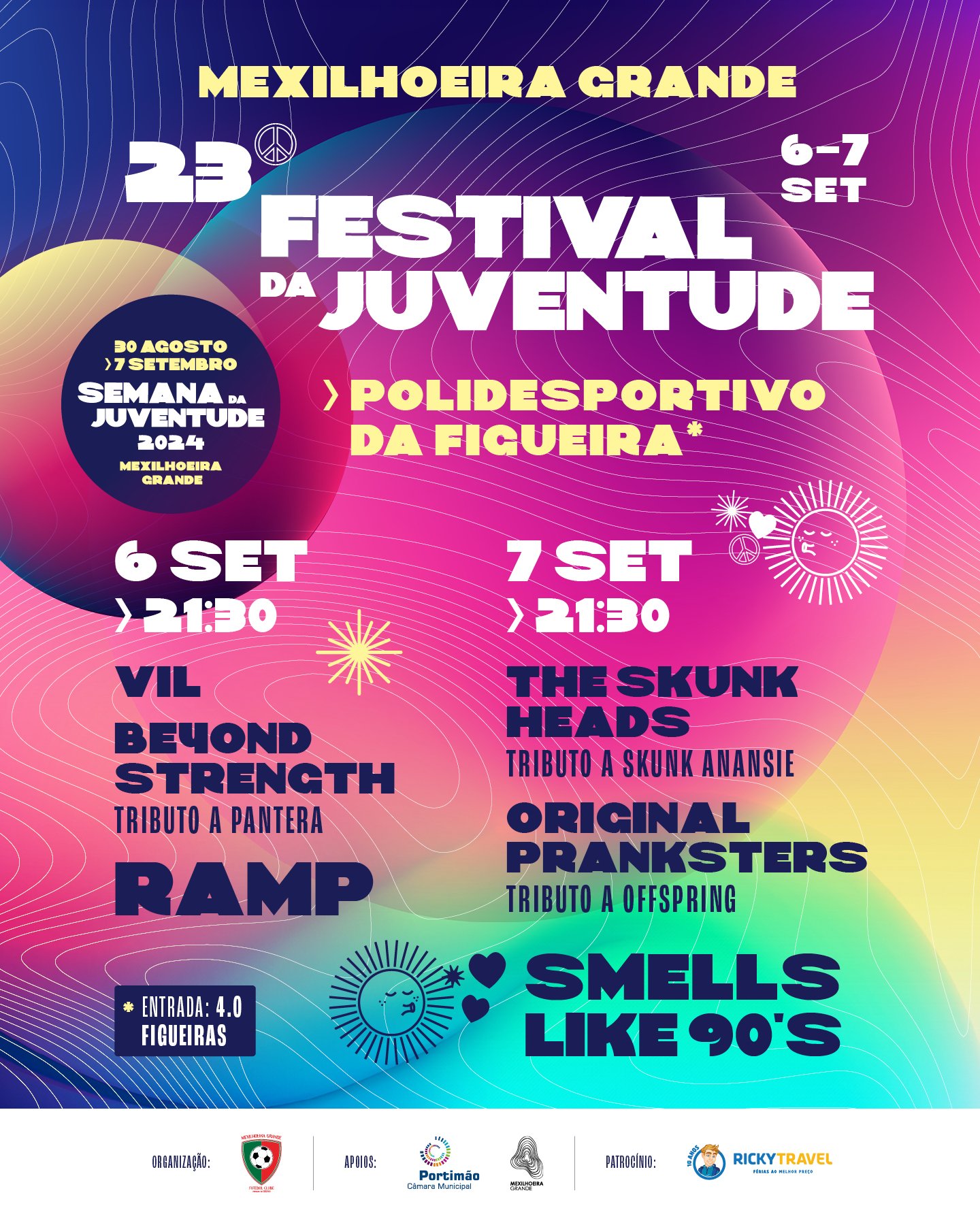Cartaz Festival da Juventude 2024 - Mexilhoeira Grande