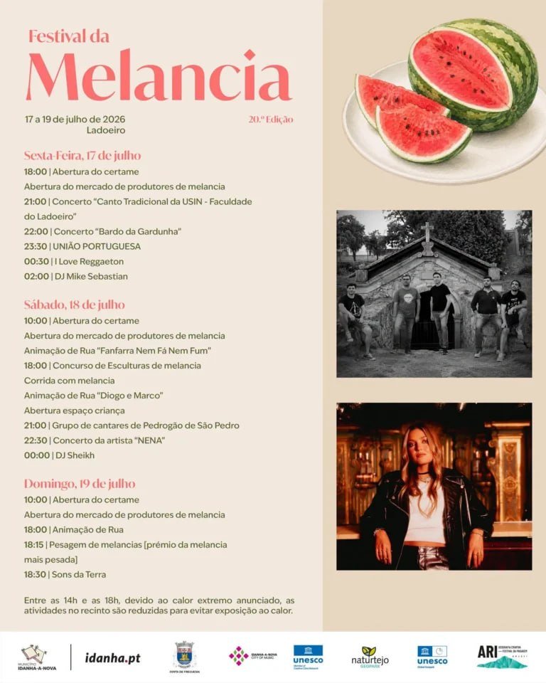 Cartaz Festival da Melancia 2026 - Ladoeiro