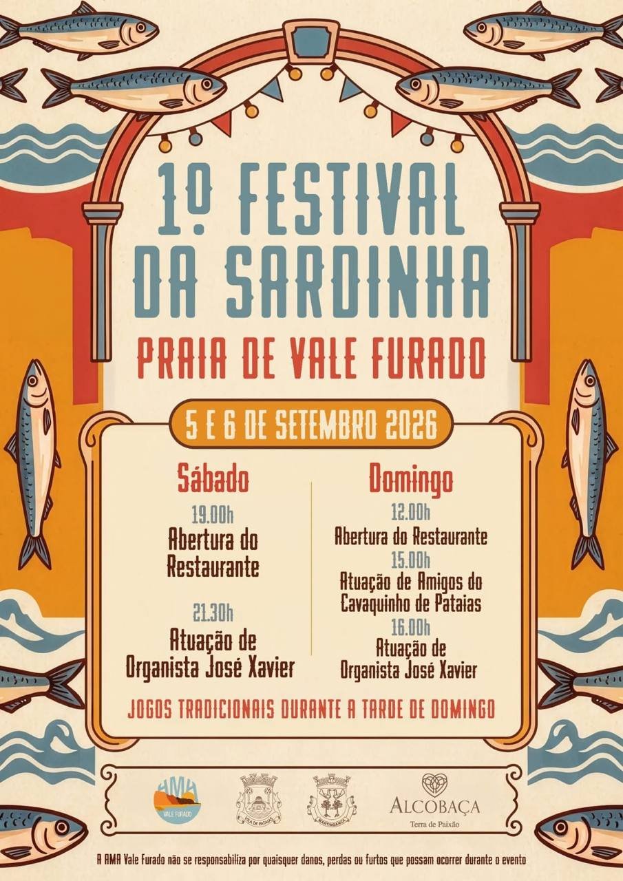 Cartaz Festival da Sardinha 2026 - Vale Furado
