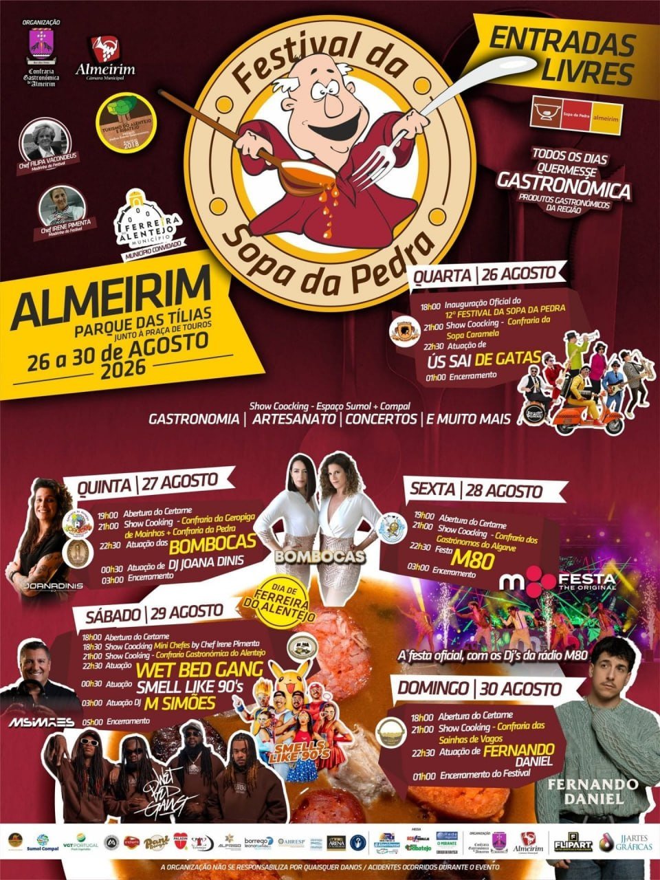 Cartaz Festival da Sopa da Pedra 2026 - Almeirim