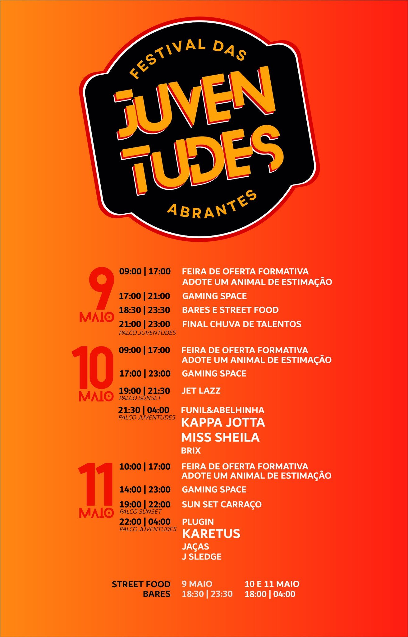 Cartaz Festival das Juventudes 2024 - Abrantes
