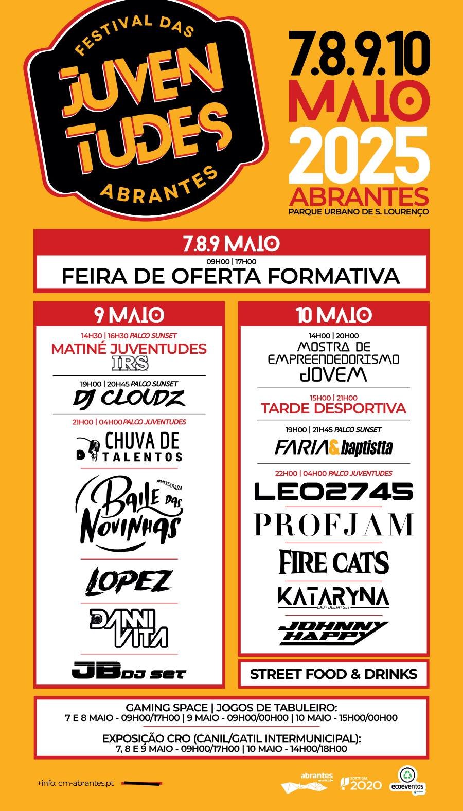 Cartaz Festival das Juventudes 2025 - Abrantes