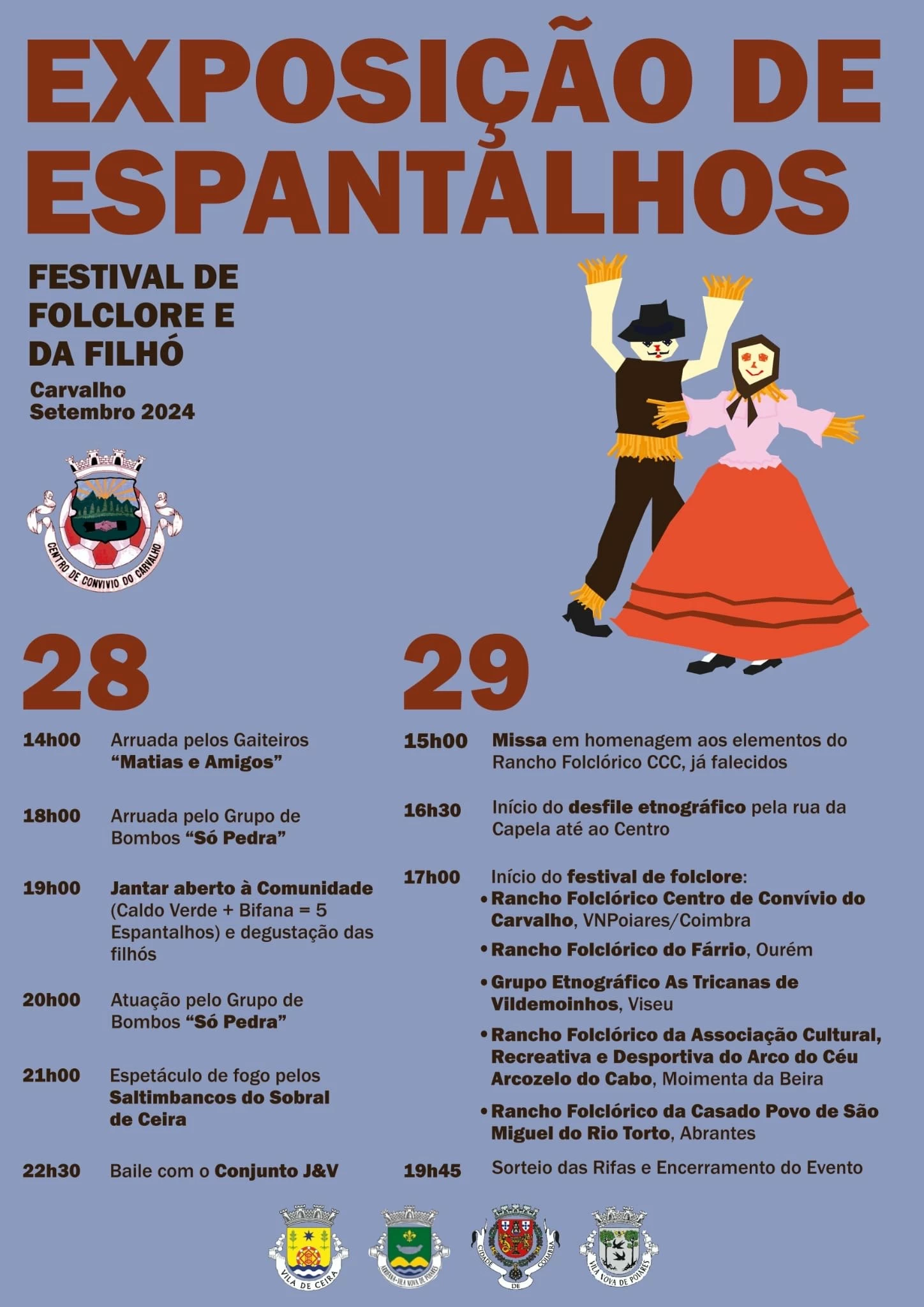 Cartaz Festival de Folclore e da Filhó 2024 - Carvalho