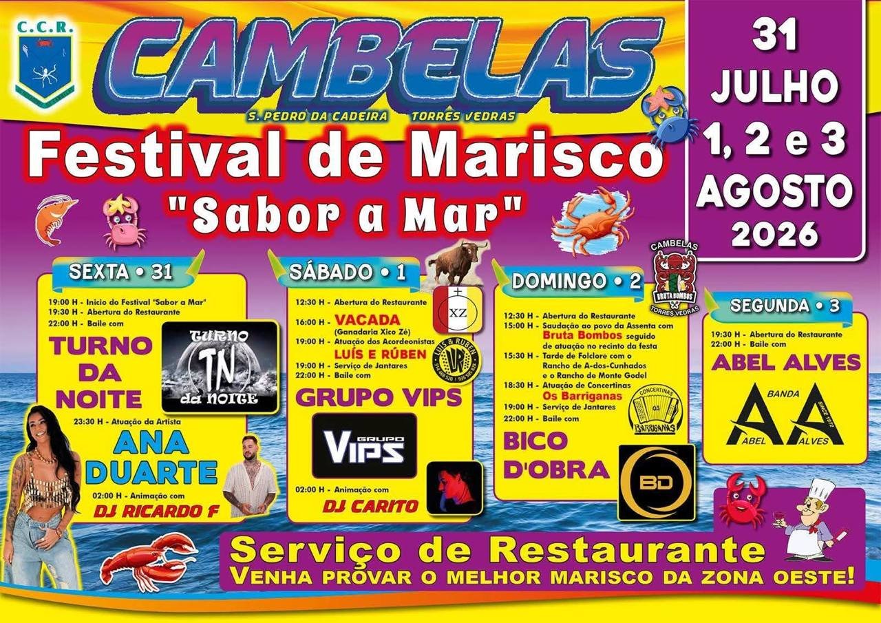 Cartaz Festival de Marisco 2026 - Cambelas