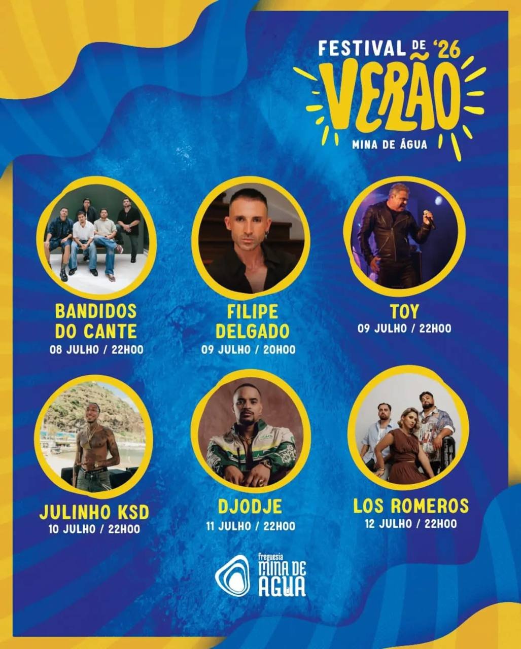 Cartaz Festival de Verão 2026 - Mina de Água