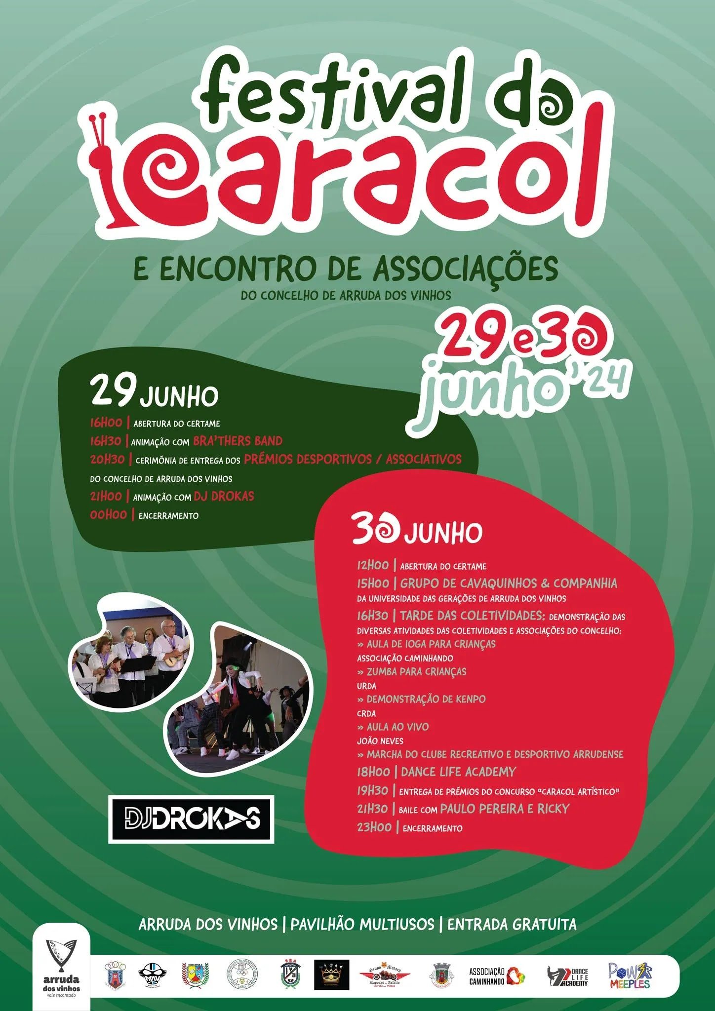 Cartaz Festival do Caracol 2024 - Arruda dos Vinhos