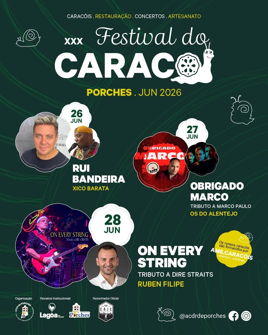Cartaz Festival do Caracol 2026 - Porches