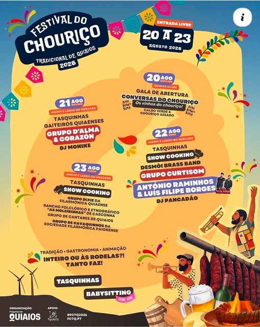 Cartaz Festival do Chouriço 2026 - Quiaios