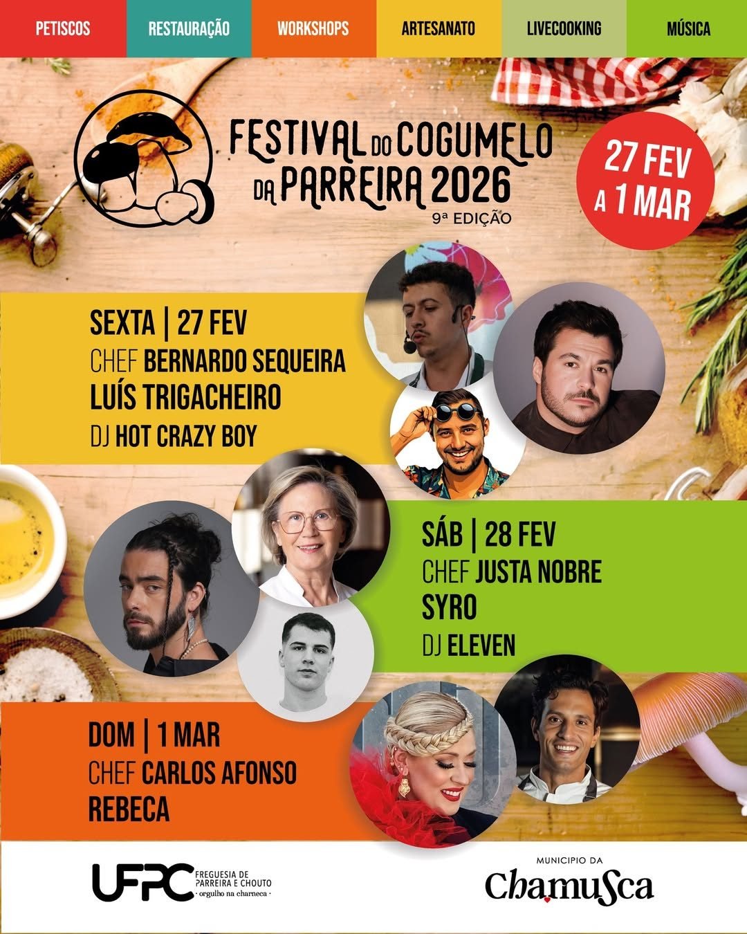 Cartaz Festival do Cogumelo 2026 - Parreira