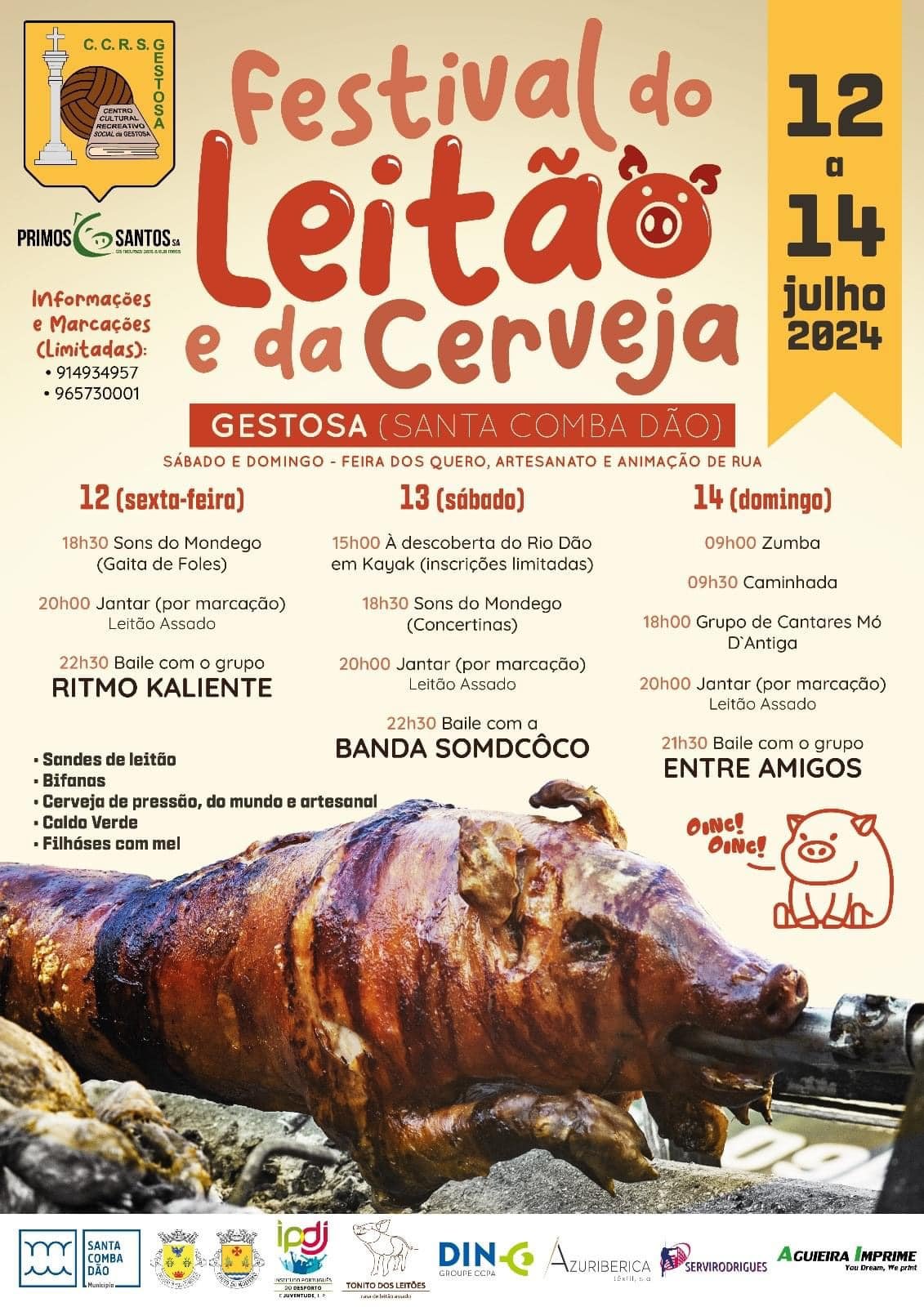 Cartaz Festival do Leitão e da Cerveja 2024 - Gestosa