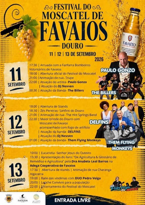 Cartaz Festival do Moscatel de Favaios 2026 - Favaios