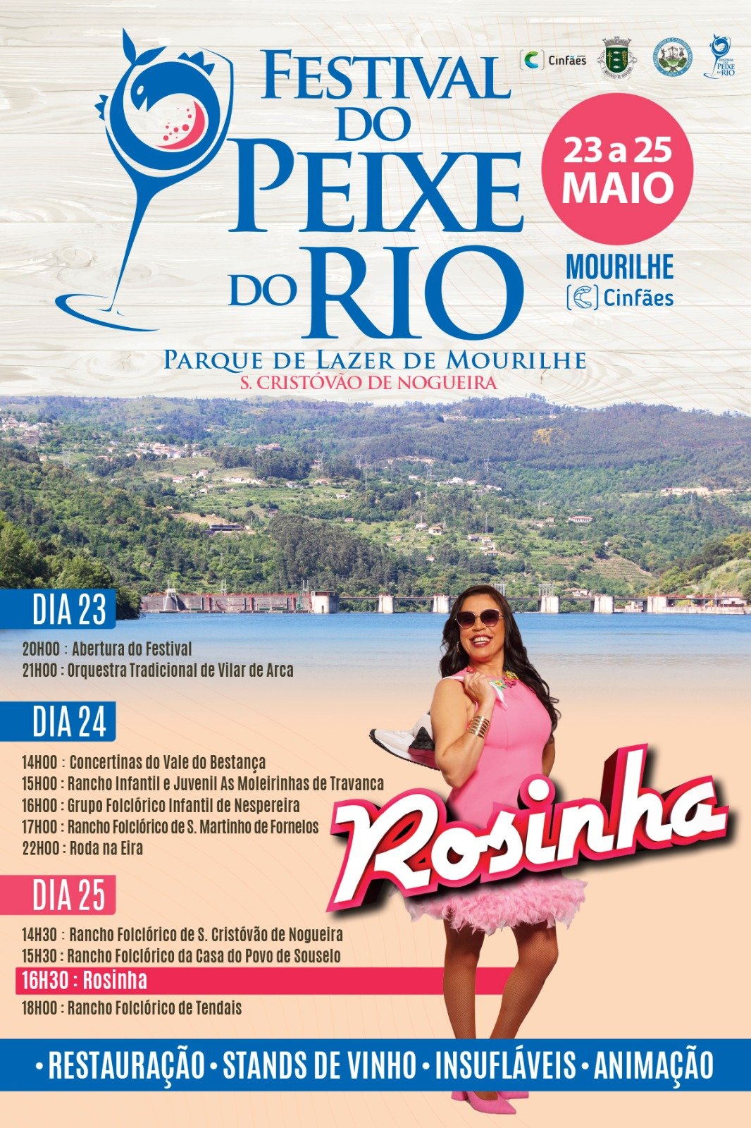 Cartaz Festival do Peixe do Rio 2025 - Cinfães