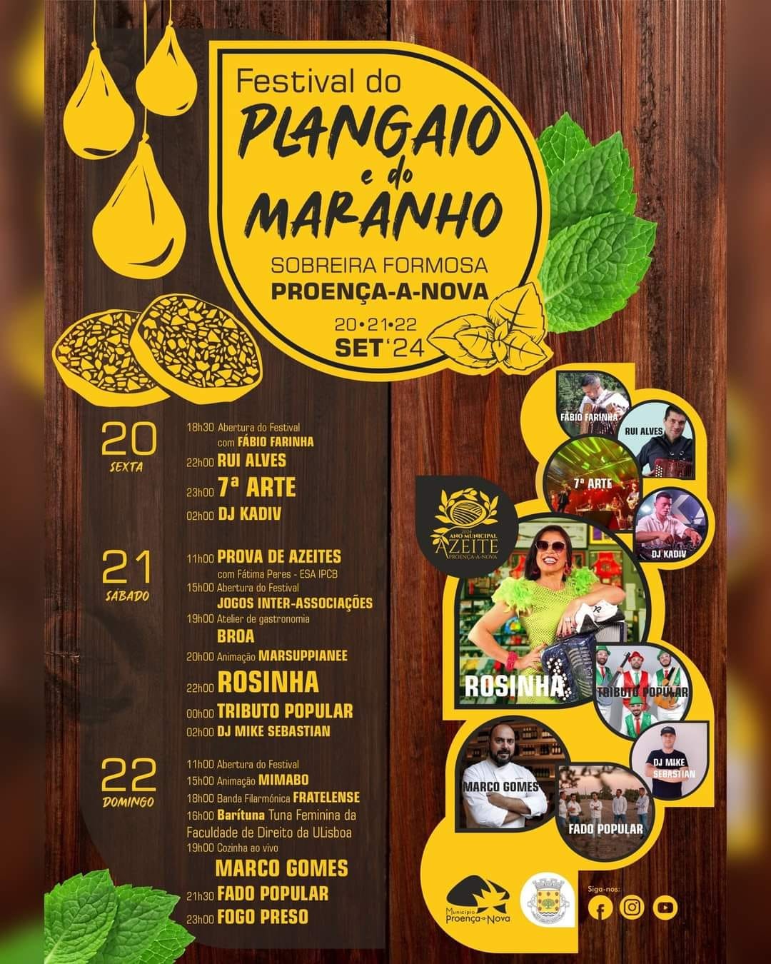 Cartaz Festival do Plangaio e do Maranho 2024 - Proença a Nova
