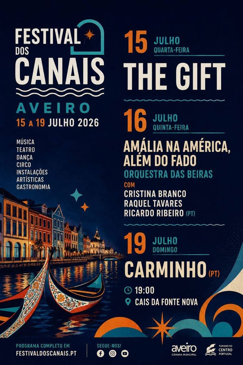 Cartaz Festival dos Canais 2026 - Aveiro