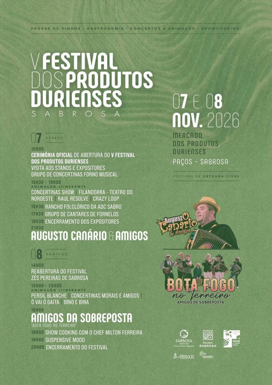 Cartaz Festival dos Produtos Durienses 2026 - Sabrosa