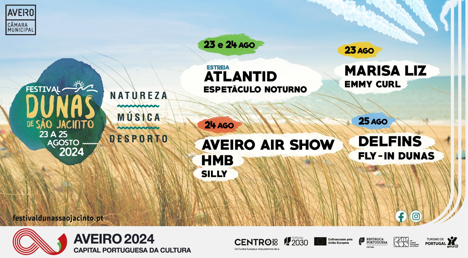 Cartaz Festival Dunas de São Jacinto 2024 - Aveiro
