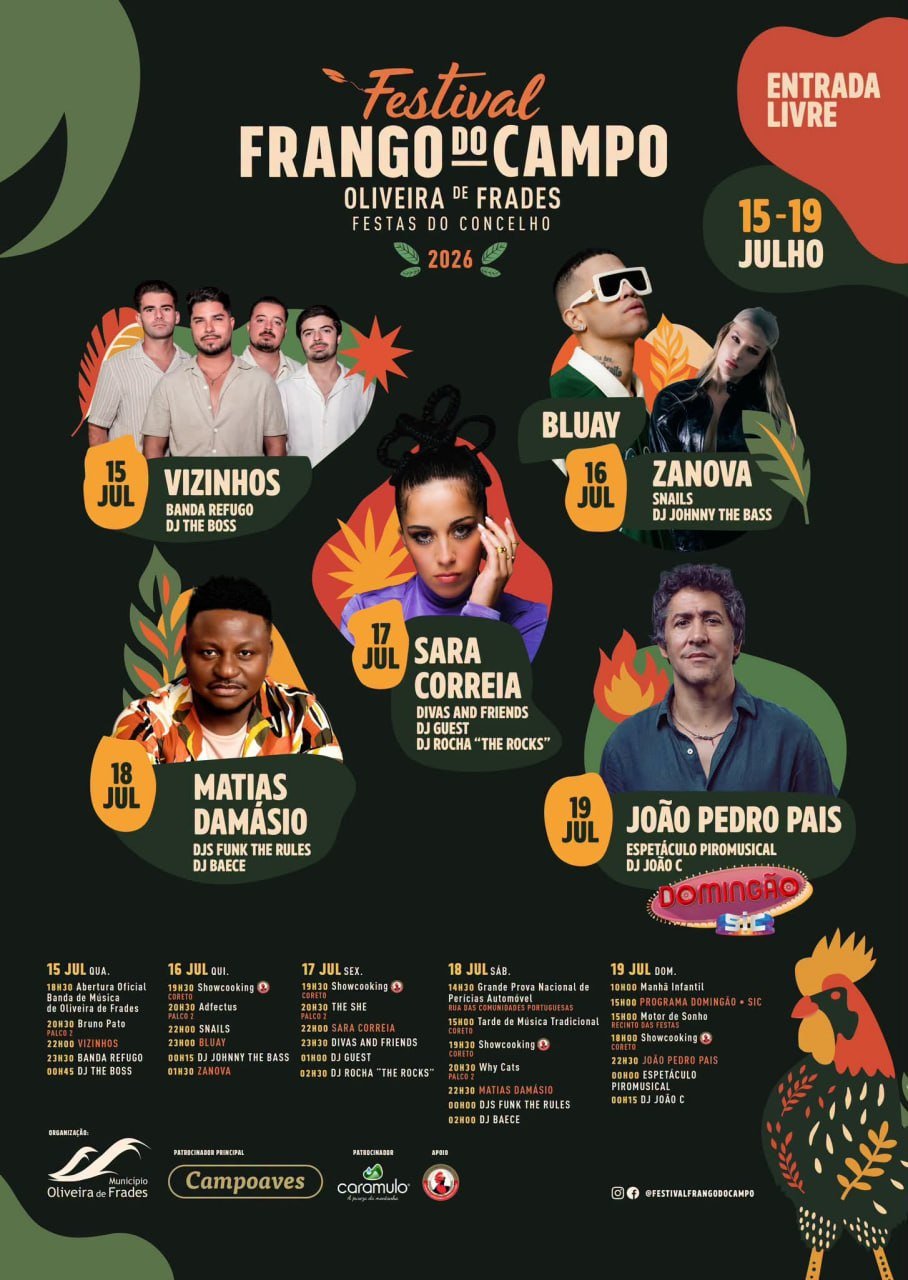 Cartaz Festival Frango do Campo 2026 - Oliveira de Frades