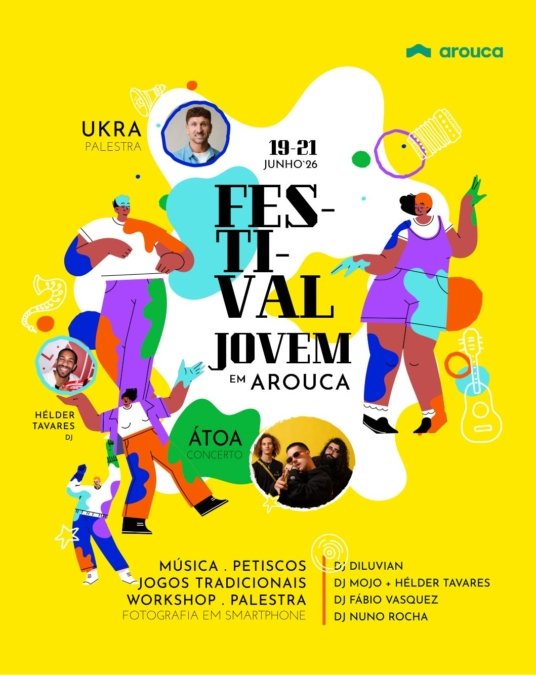 Cartaz Festival Jovem 2026 - Arouca