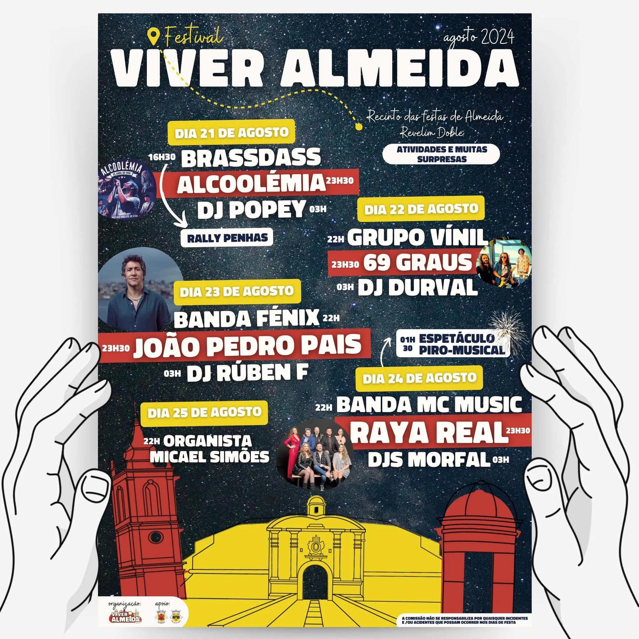 Cartaz Festival Viver Almeida 2024 - Guarda