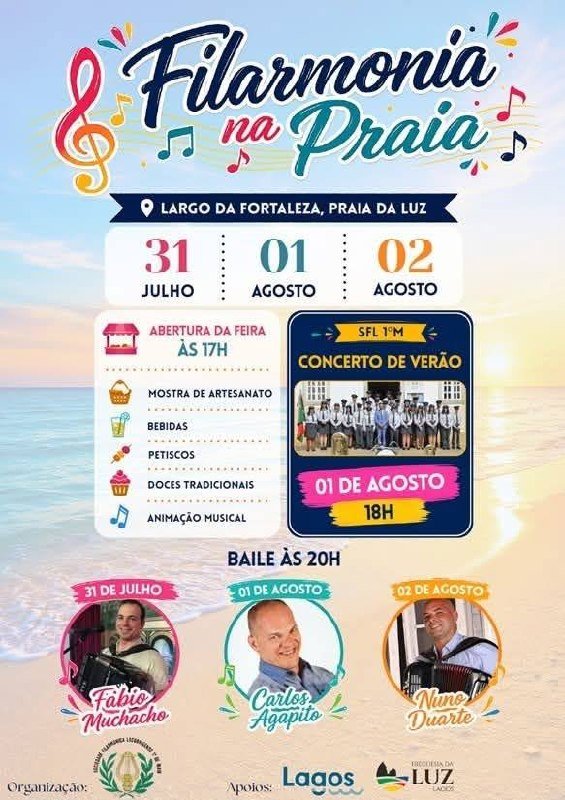 Cartaz Filarmonia na Praia 2026 - Praia da Luz