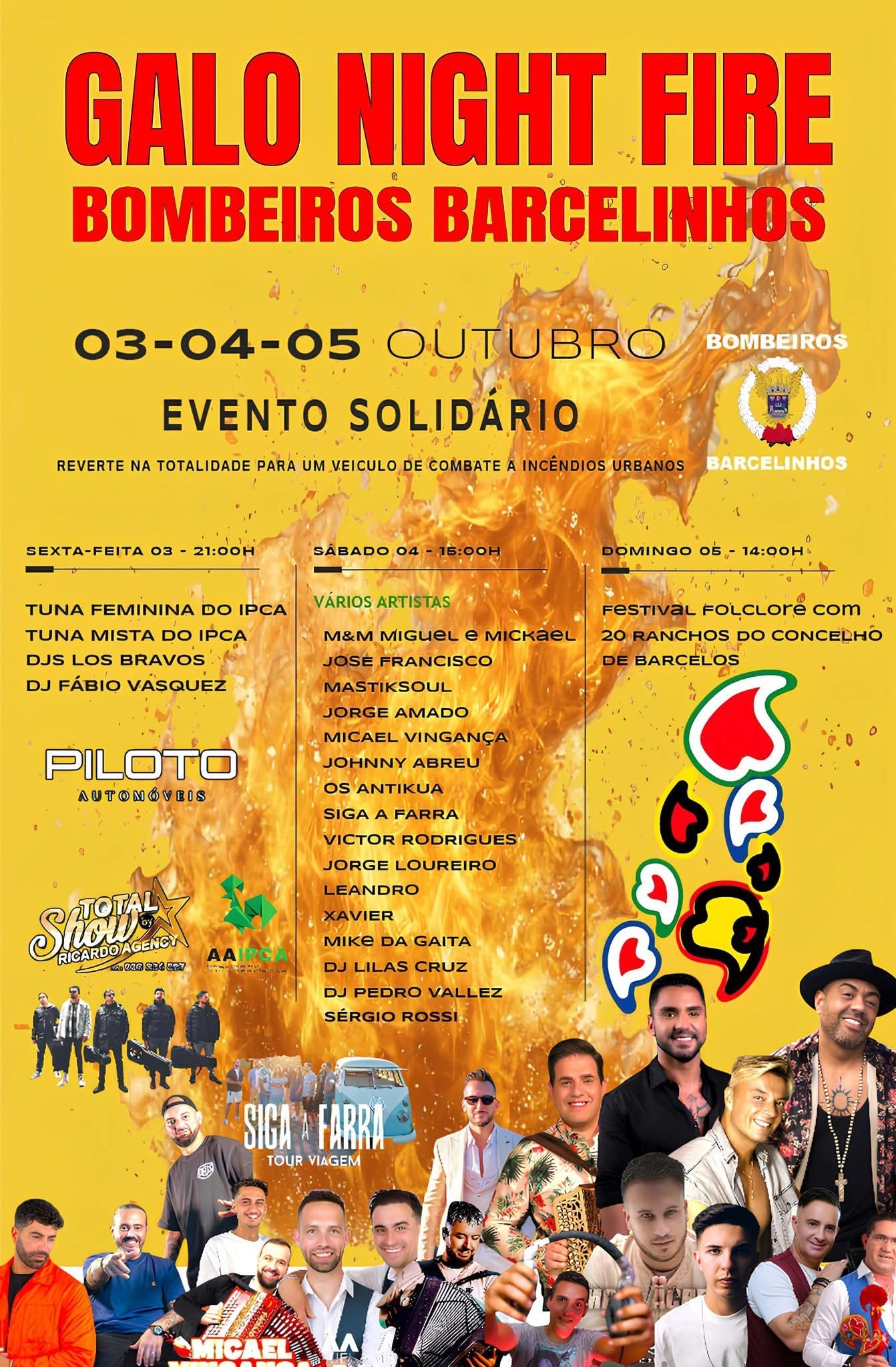 Cartaz Galo Night Fire 2025 - Barcelinhos