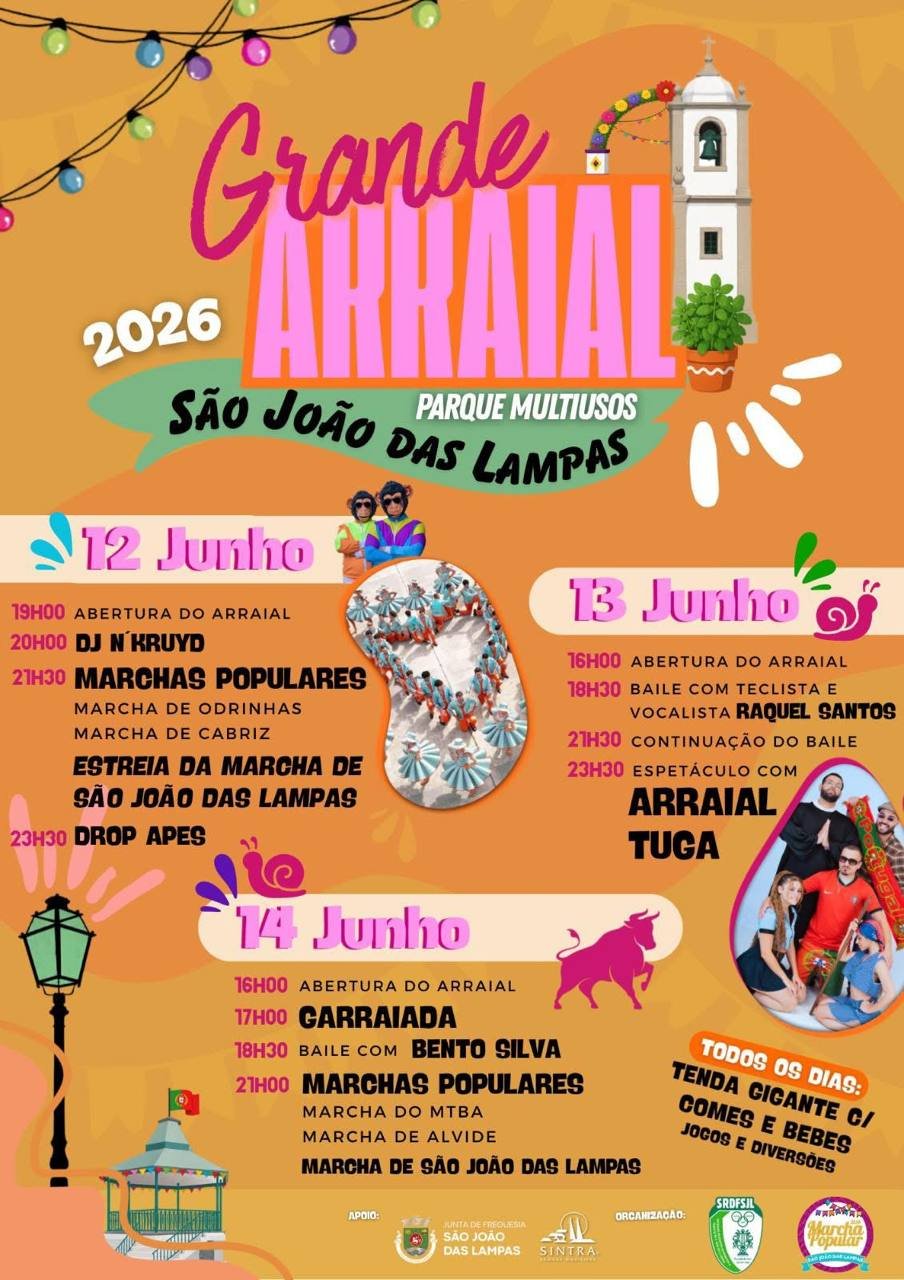 Cartaz Grande Arraial 2026 - São João das Lampas