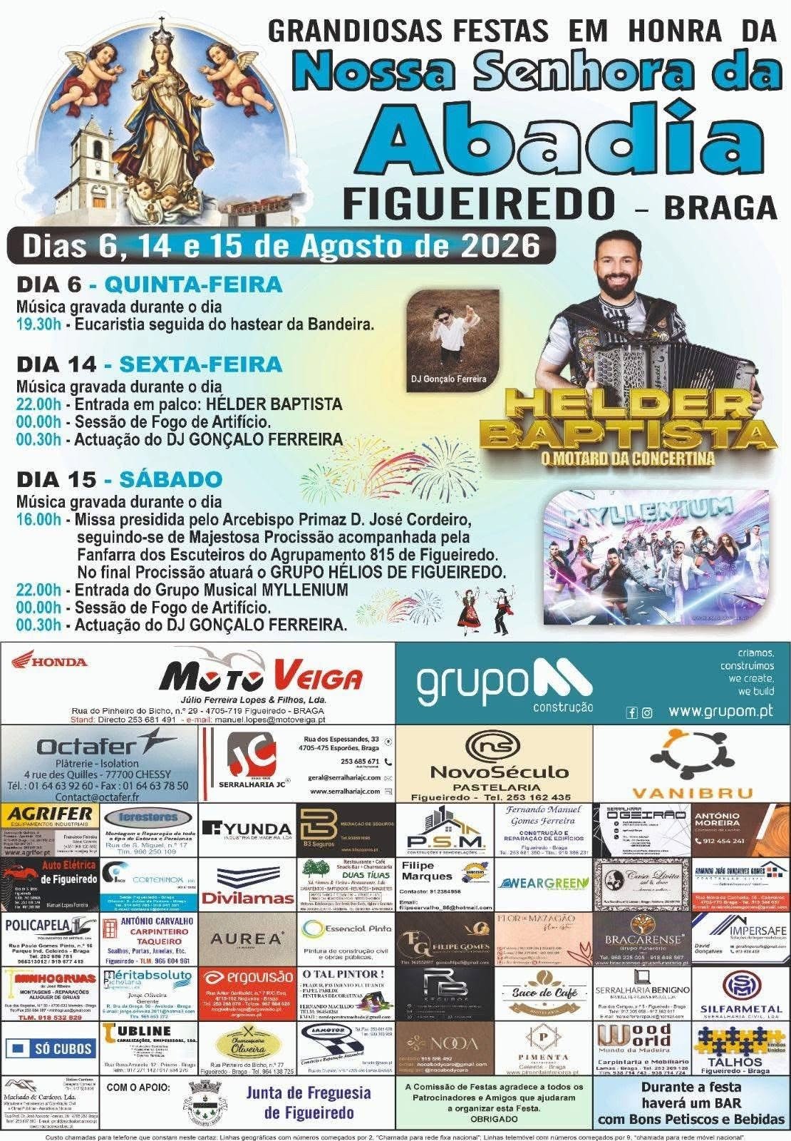 Cartaz Grandiosas Festas em Honra da Nossa Senhora da Abadia 2026 - >Figueiredo