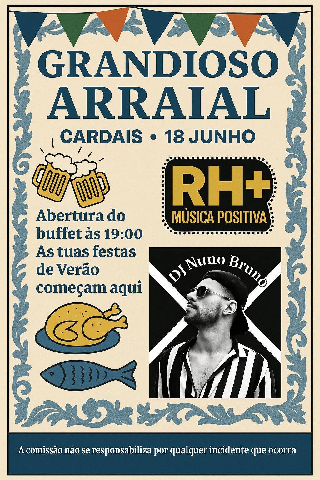 Cartaz Grandioso Arraial 2025 - Cardais