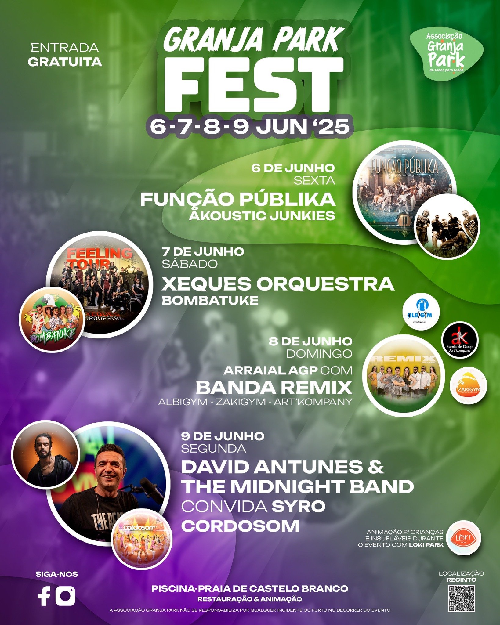 Cartaz Granja Park Fest 2025 - Castelo Branco