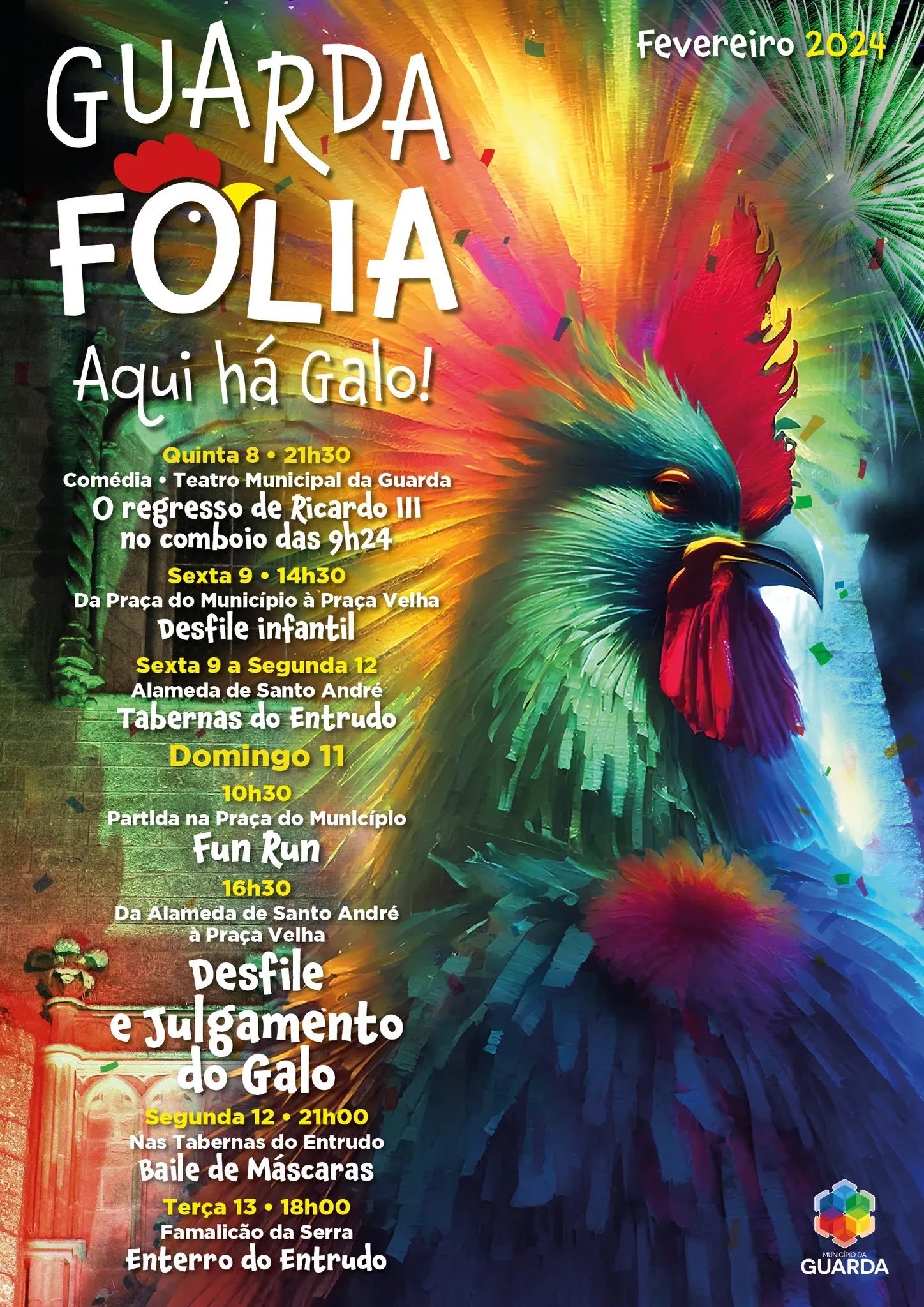 Cartaz Guarda Folia 2024 - Guarda