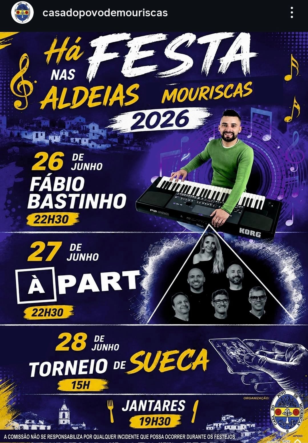 Cartaz Há Festa nas Aldeias 2026 - Mouriscas