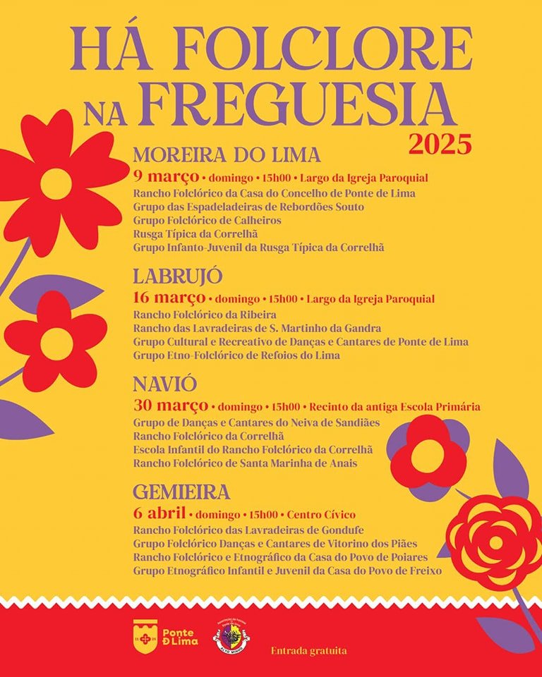 Cartaz Há Folclore na Freguesia 2025 - Labrujó