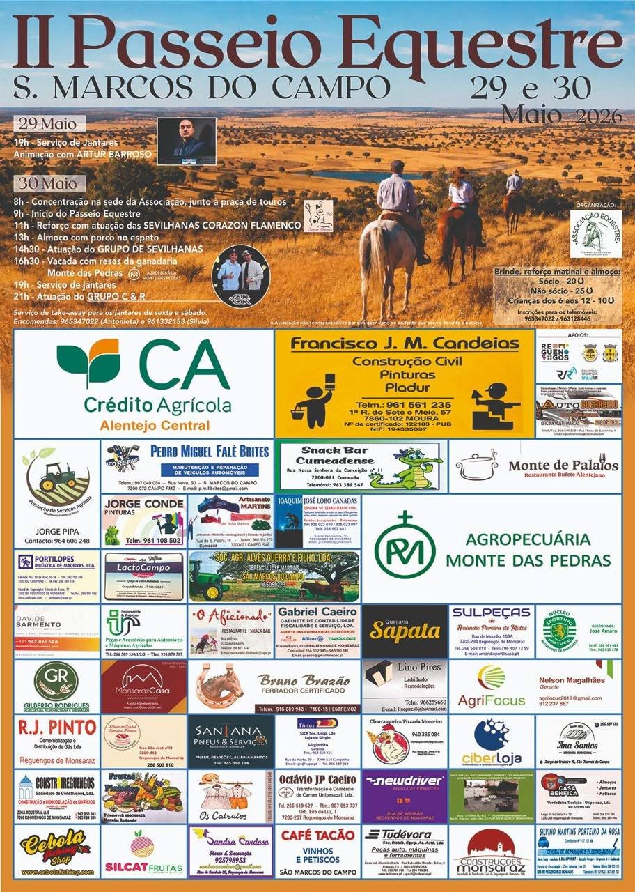 Cartaz II Passeio Equestre 2026 - S. Marcos do Campo