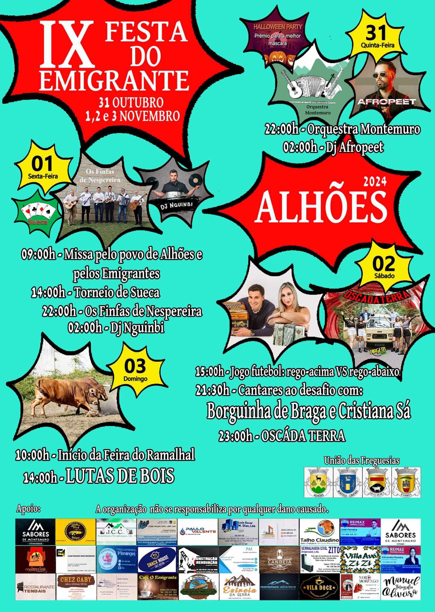 Cartaz IX Festa do Emigrante 2024 - Cinfa?s