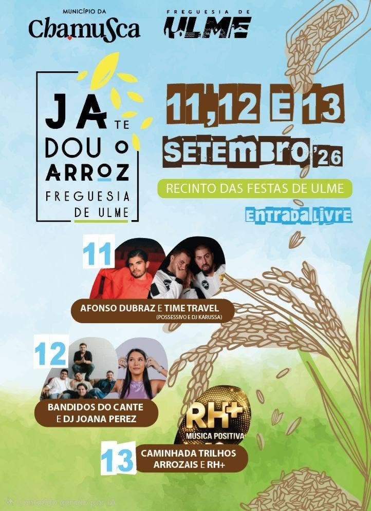 Cartaz Já te dou o Arroz 2026 - Ulme