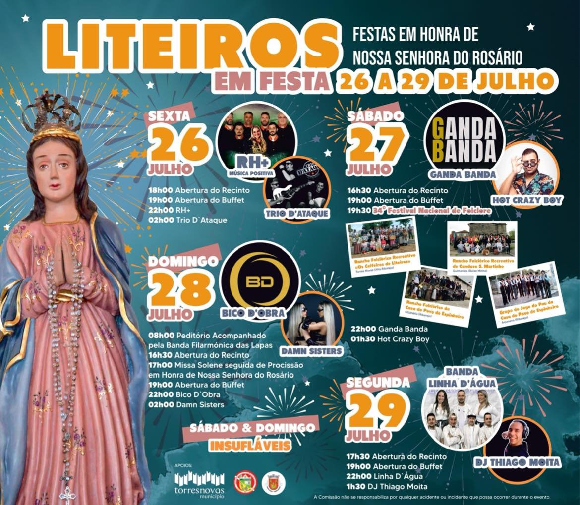 Cartaz Liteiros em Festa 2024 - Torres Novas