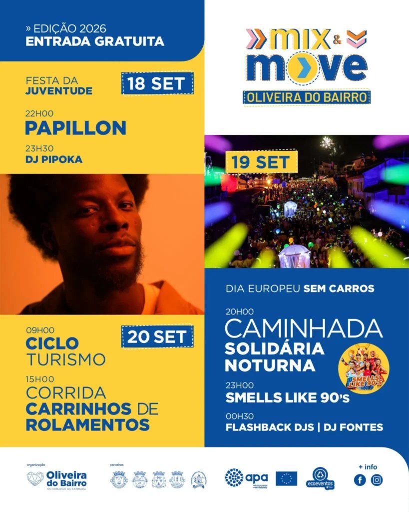 Cartaz Mix & Move 2026 - Oliveira do Bairro