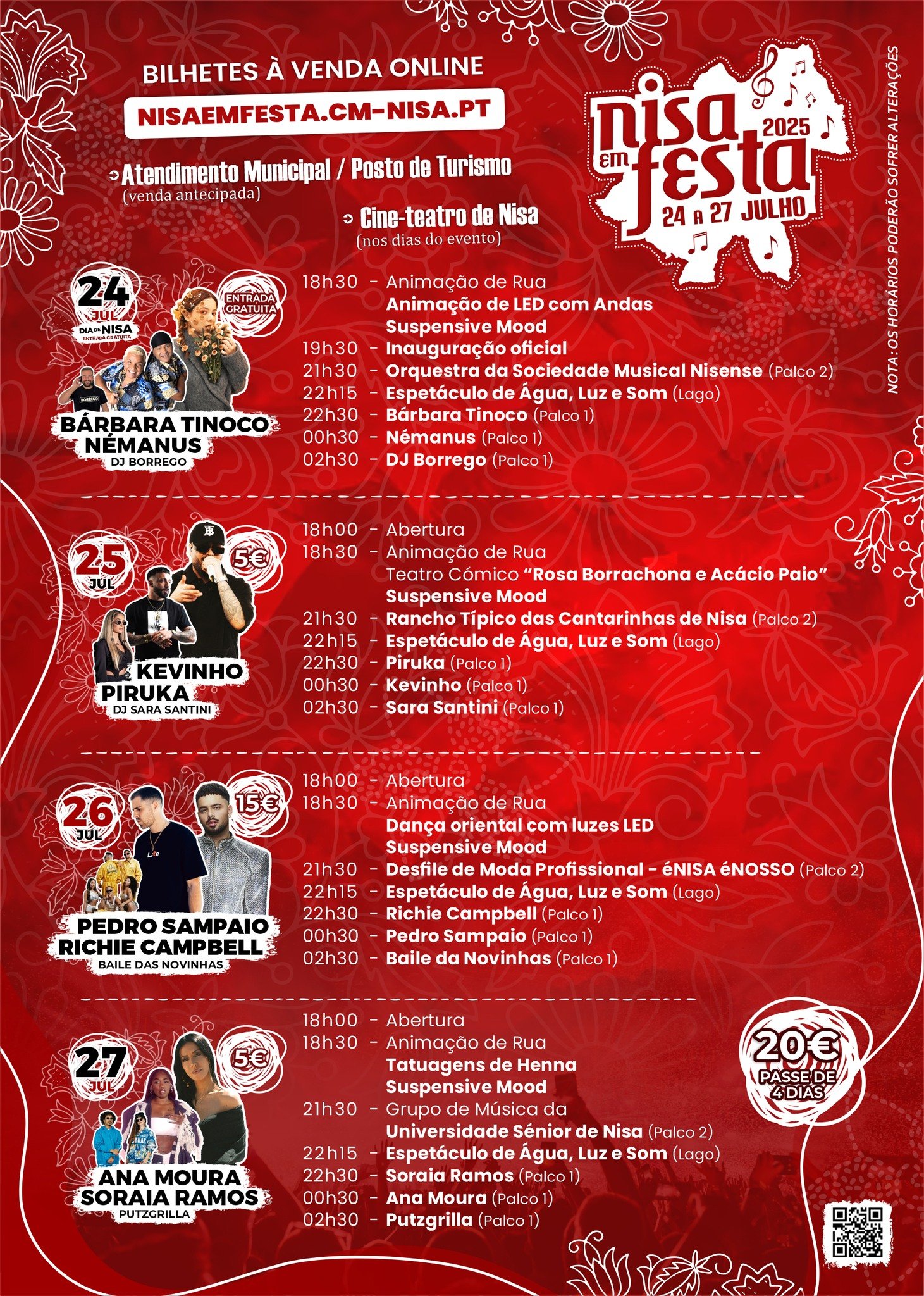 Cartaz Nisa em Festa 2025 - Nisa