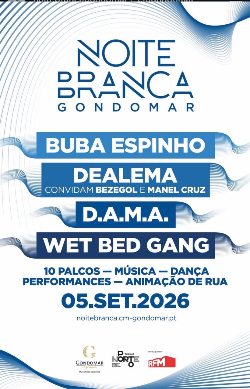 Cartaz Noite Branca 2026 - Gondomar