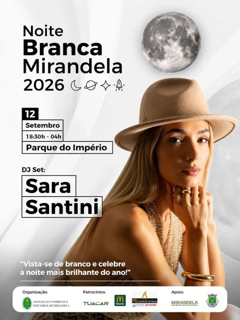 Cartaz Noite Branca 2026 - Mirandela