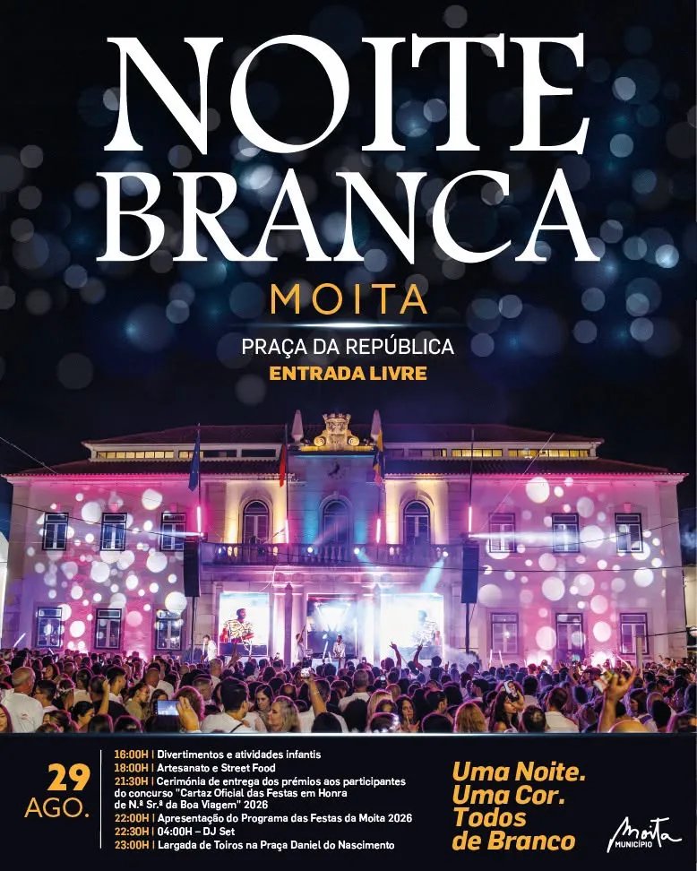 Cartaz Noite Branca 2026 - Moita