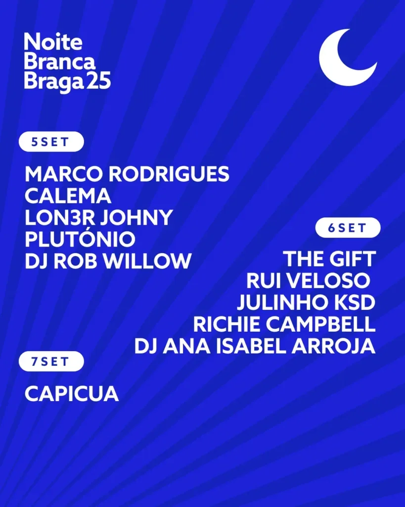 Cartaz Noite Branca Braga 2025 - Braga