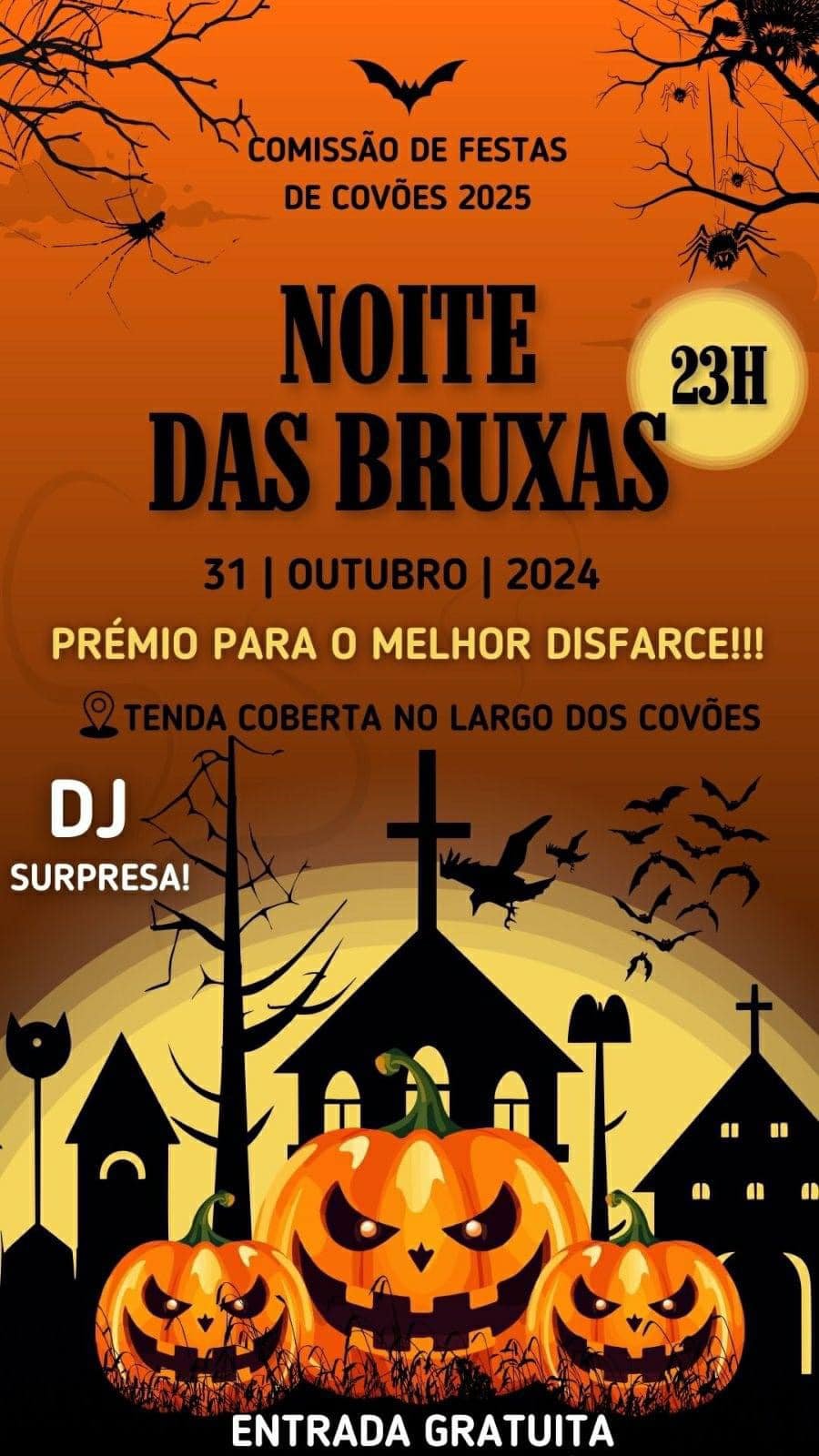 Cartaz Noite das Bruxas 2024 - Covões