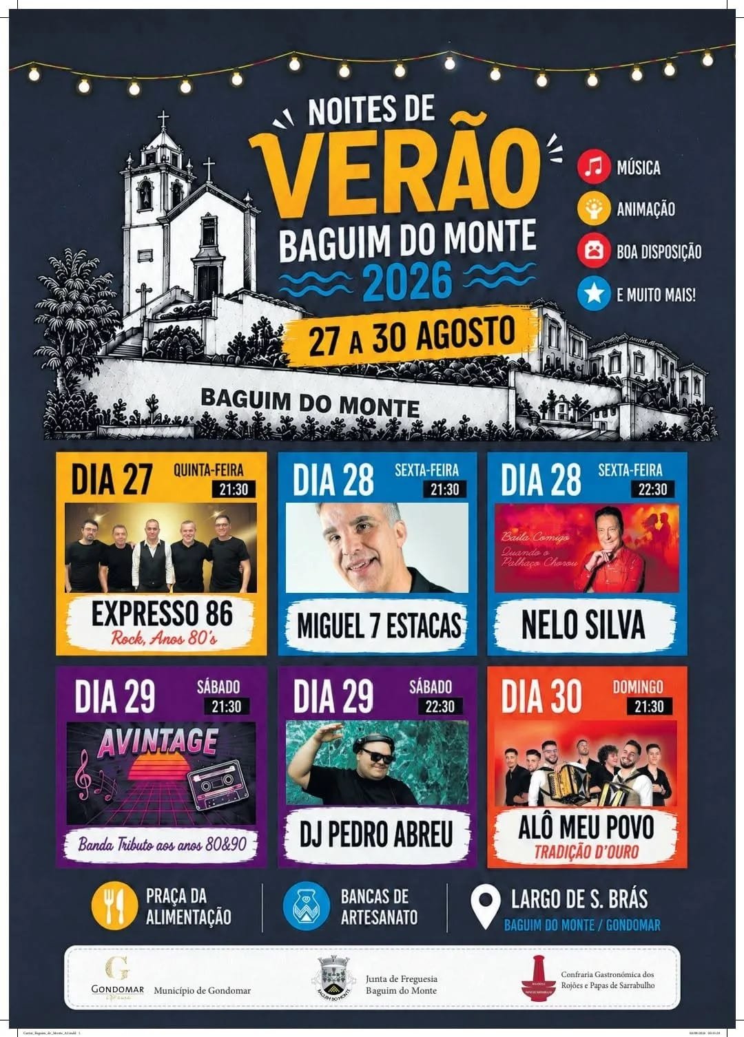 Cartaz Noites de Verão 2026 - Baguim do Monte