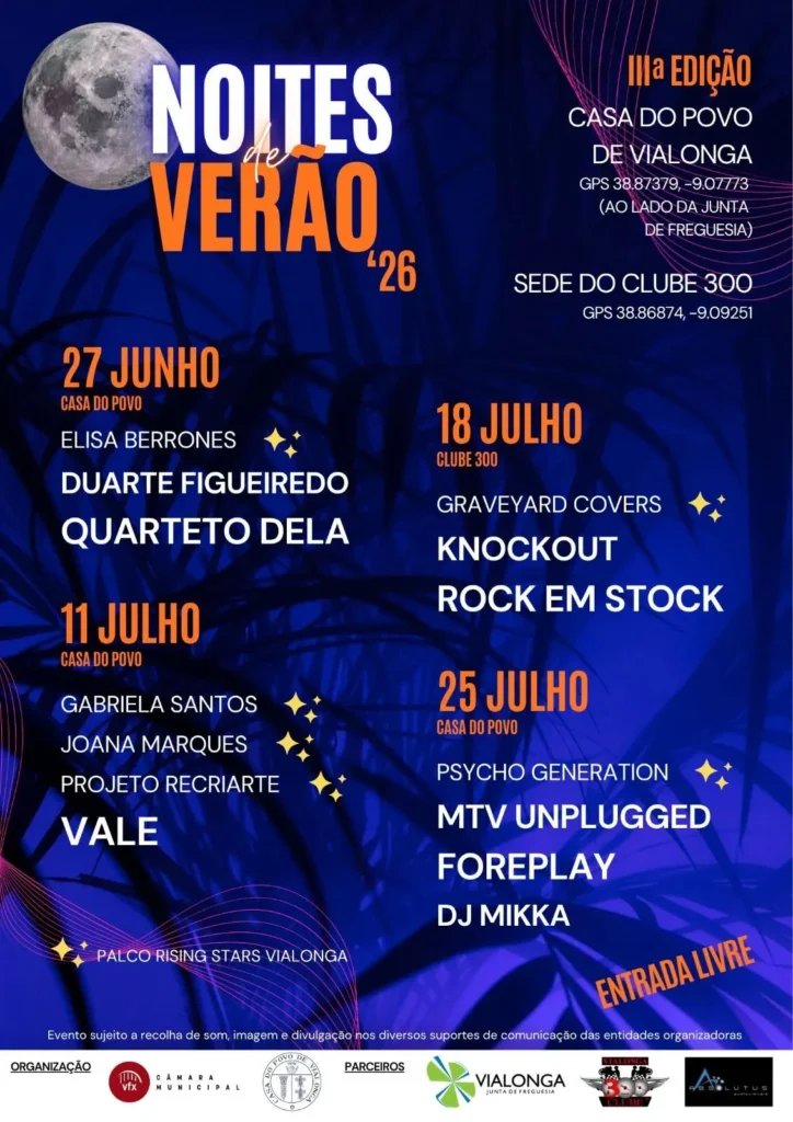 Cartaz Noites de Verão 2026 - Vialonga